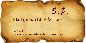 Steigerwald Péter névjegykártya